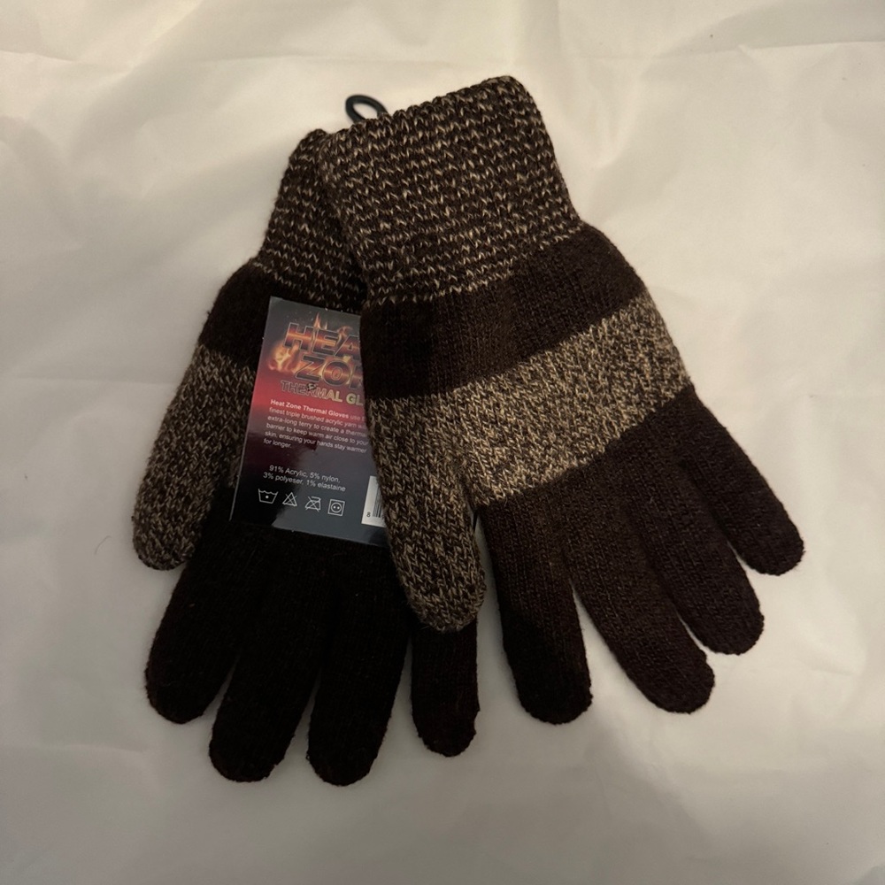 HEAT TRENDZ LARGE THERMAL GLOVES brown (#3)